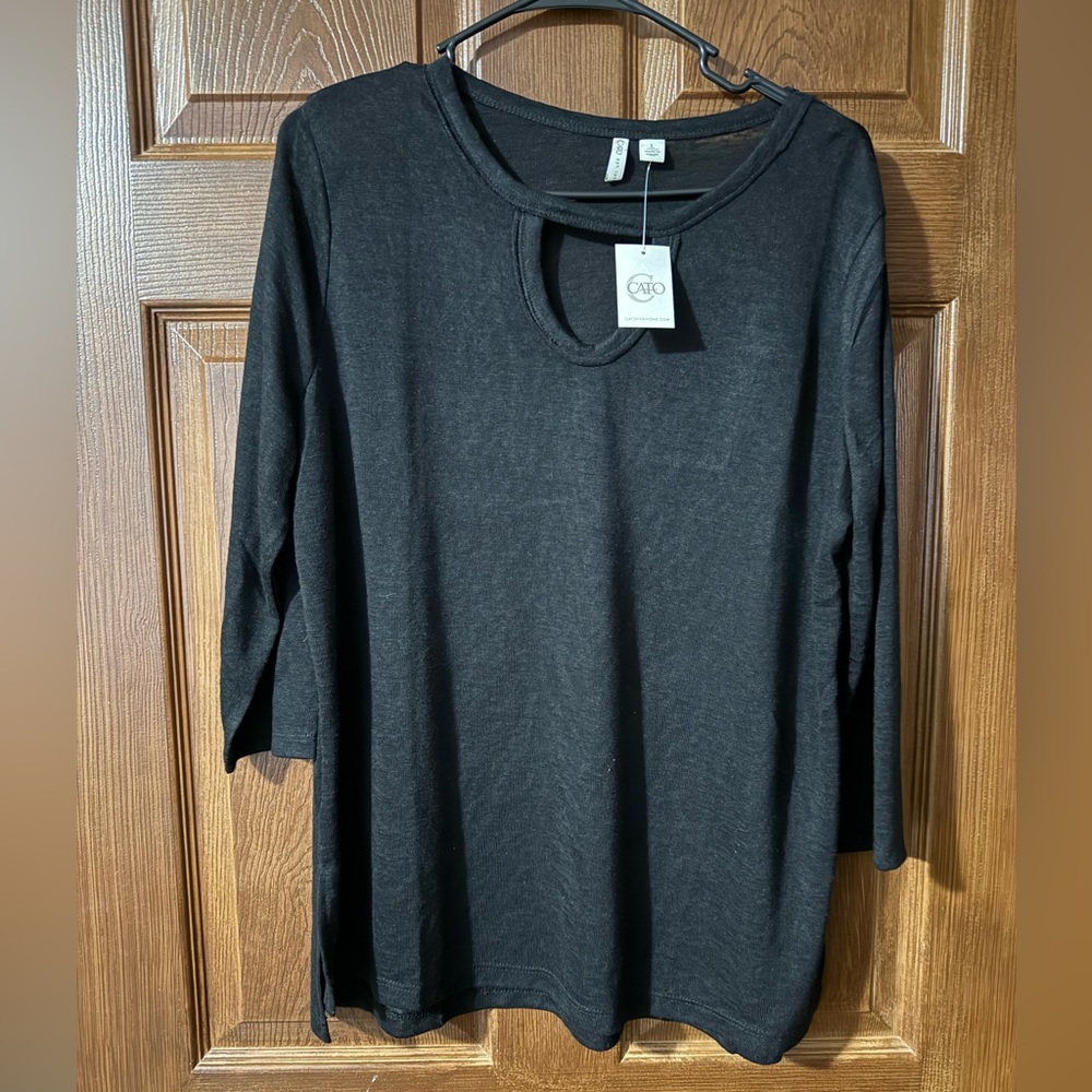 Cato Women's Elegant Black Long Sleeve Top